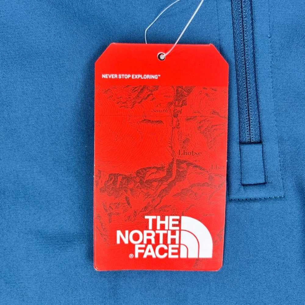 new The North Face Tech 1/4 Zip Fleece Men Medium Blue Wing Teal BFGoodrich Tire